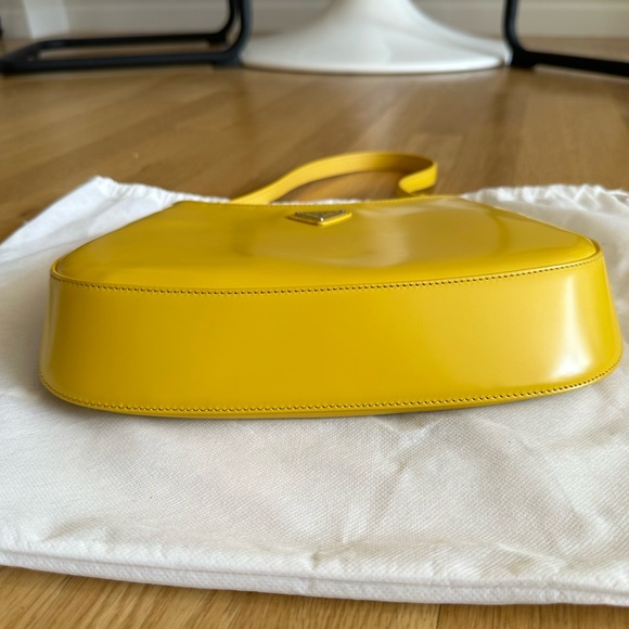 Prada Authentic New Yellow Cleo Shoulder Bag/Purse With Dust Bag - Picture 6 of 10